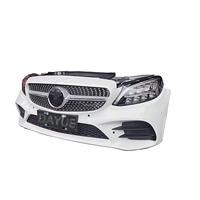 Para Mercedes Benz C-series W205 parachoques original de segunda mano con rejilla, utilizado para kit de carrocería parachoques de coche 2019-2022