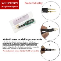 Multimètre numérique Huayi MS8910 avec pince de test pour composants CMS, mesure automatique de la résistance, des diodes, de la capacité et de la continuité