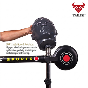 Barra de <span class=keywords><strong>Boxeo</strong></span> Giratoria Ajustable con Cabeza de Maniquí, Objetivo Realista para Golpear, Soporte de Entrenamiento de Velocidad MMA para <span class=keywords><strong>Gimnasio</strong></span> y Hogar - Product Image 4