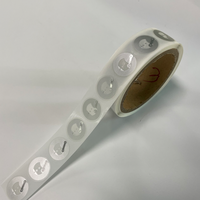 Étiquettes RFID vierges en PVC PET rondes de petite taille, imperméables, 15 mm, ICODESLI 1K, en rouleau, vente en gros