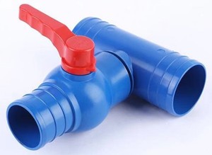 Vanne à boisseau sphérique en plastique à trois voies pour l'irrigation agricole et domestique, raccords de tuyauterie d'<span class=keywords><strong>arrosage</strong></span> goutte à goutte, <span class=keywords><strong>tuyau</strong></span> plat <span class=keywords><strong>50mm</strong></span> Chun - Product Image 4