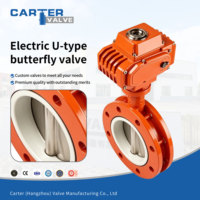 Válvula de Mariposa de Cuarto de Vuelta con Brida en U, Acero al Carbono WCB, Brida RF, Manual/Eléctrica, Exd IP65, Anillo en U Metálico, Sello Duro, para Aceite y Alta Temperatura