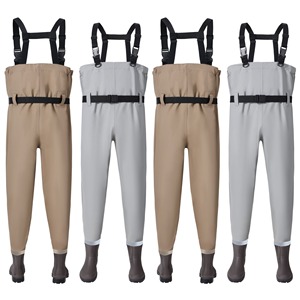 Vente en gros Jecool <span class=keywords><strong>Cuissardes</strong></span> imperméables en PVC à hauteur de poitrine, deux couleurs classiques neutres, 5000-8000mm, fermeture à boucle, antidérapantes et durables - Product Image 2