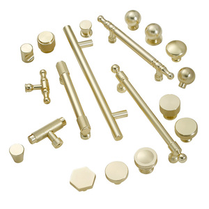 LGDIS Gold Cabinet Handles Bar <b>Knobs</b> Aluminum Alloy Minimalist Wardrobe Drawer Hardware - Product Image 2