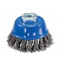 Brosse métallique pour tasse Brosse à tasse nouée torsadée Brosse à tasse en fil d'acier sertie pour meuleuse d'angle