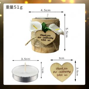 Handmade Wooden <strong>Tealight</strong> Candle <strong>Holders</strong> Kit Cylinder Design for Wedding Bridal Shower Home Decoration for Thank You Guest Gifts - Product Image 3