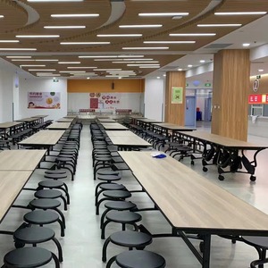 Multi Functional <b>Folding</b> <b>Dining</b> <b>Table</b> Wood Top Oblong Natural Color Durable Restaurant Use Child Target - Product Image 5