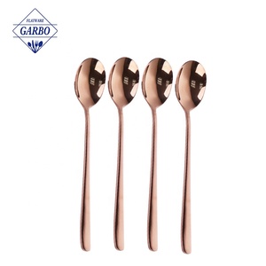Tenedor de cena de acero inoxidable de oro rosa cubiertos de pulido brillante vajilla para restaurante hogar - Product Image 4