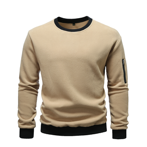 Nuova Felpa da Uomo in Spugna con Collo a Girocollo, Giacca Tattica Giovanile, Design Vintage Casual con Zip sul Polsino, ODM per Primavera e Autunno - Product Image 5