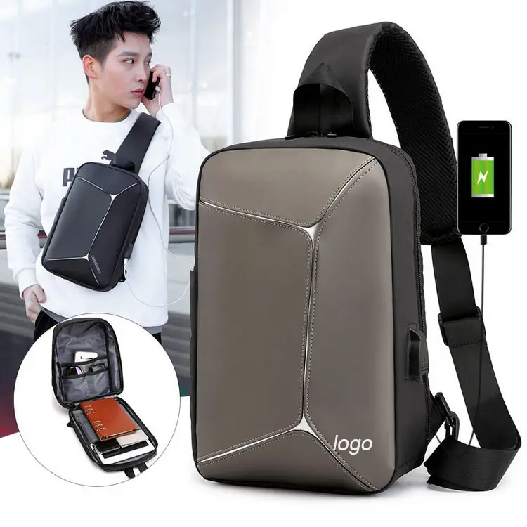 Wholesale Popular Waterproof Men Chest Shoulder Bag Cell Phone Sling Crossbody Bags