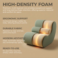 Sofa Bean Bag Reclining Tufted Lazy Bean Bag Caterpillar Memory Foam yang Ergonomis, Menyangga Tubuh, Ramah Hewan Peliharaan, Terbuat dari Kain, Dikemas Gulung dan Vakum Terkompresi
