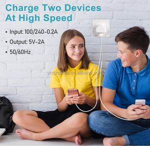 Factory Wholesale 3 Pin <b>UK</b> <b>Plug</b> 5V 2.1A USB Charger Universal Mobile Phone USB Travel <b>Adapter</b> for iPhone 5 6 USB Wall Charge - Product Image 4