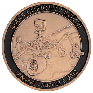 Medalla Conmemorativa del Aterrizaje de Curiosity en Marte, Insignia con Temática del Vehículo Espacial Estadounidense, Regalo Coleccionable para Amantes de la Ciencia o de la Exhibición - Product Image 1