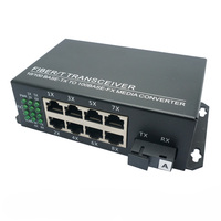 Commutateur Fast Ethernet 8 ports RJ45 1 port fibre SC 10/100 Mbps Monomode Monofibre 20 km WDM Commutateur réseau CCTV