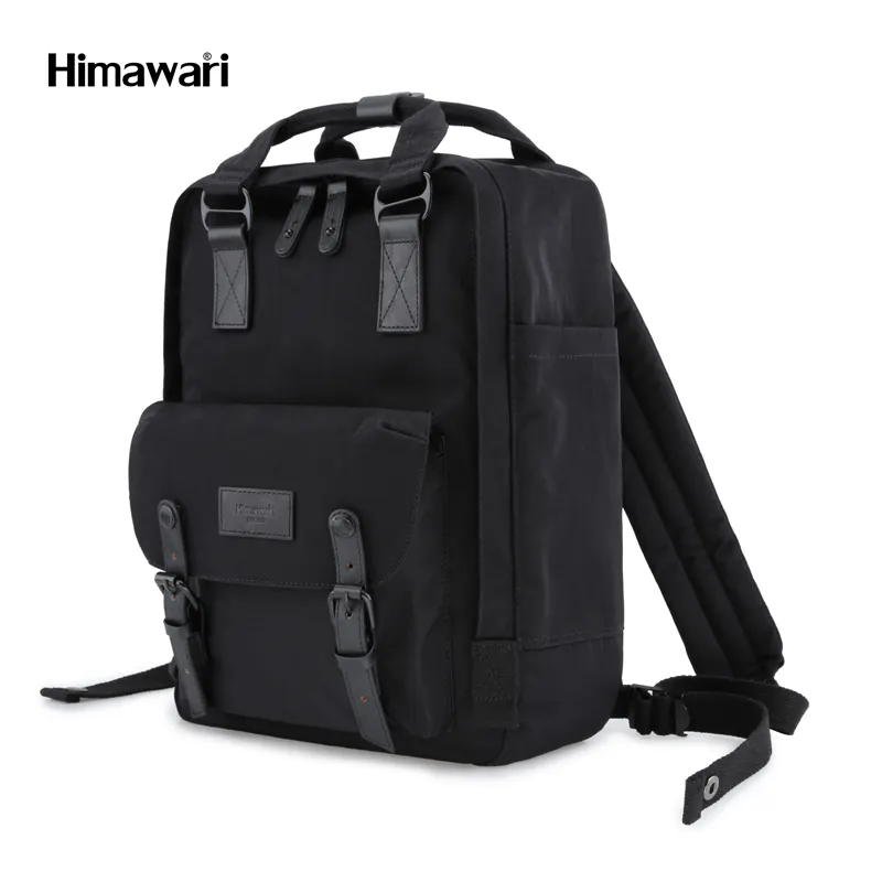 Classic basic travel compact laptop backpack with bottle side pockets