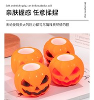 Jouets Squishy TPR Lumineux de Noël et d'Halloween, Petits et Amusants, en forme de Citrouille et de Fantôme, à Presser pour la Décompression