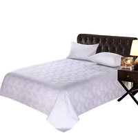 Drap plat en satin de coton 100% jacquard 300 fils/cm², écologique, taille extra large, possibilité de personnalisation