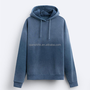 Qualité Plus Size Boxy Washed Hoodies Personnalisé Marque Used Hoodie Unisexe Personnalisé Heavyweight Heavy Cotton Blank Hoodie - Product Image 1