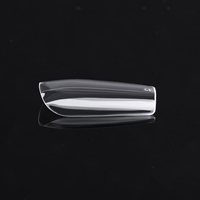 600 Uds puntas de uñas de ataúd transparentes de calidad superior puntas de cubierta completa naturales cuadradas UÑAS DE Gel suave 14 tamaños caja de paquete OEM