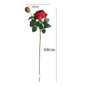 De La Roche Rose <b>Artificial</b> Flower <b>Bouquet</b> Pink Silk High Simulation Wedding Decoration Prop - Product Image 5