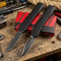 Vente en gros de couteaux tactiques automatiques de survie et de camping en acier à haute dureté 9000 avec manche en aluminium, couteaux utilitaires OEM personnalisés