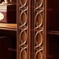 Étagère de rangement à 5 niveaux en bois de cerisier, 72 pouces de large, lot de 2, unité autoportante, bibliothèque ouverte en bois massif traditionnel pour la maison, le bureau, le salon