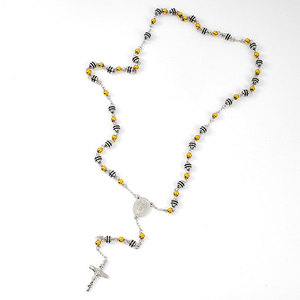 Collar de cuentas de moda chapado en oro PVD de 14K y 18K, de acero inoxidable 316L personalizado, joyería fina, collares, rosario de fe para mujer - Product Image 3