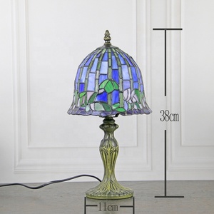 LongHuiJing Stained Glass Lamp Fabulous 8" Water Lily Style Glass Tiffany Home Decor Lamps - Product Image 4