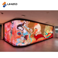 UHLED Film LED flexible Offre Spéciale couleur P6 P8 P10 sur écran cristal de verre Film LED transparent intérieur utilisé pour la vitrine