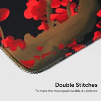 Grand tapis de souris de jeu XVX pour bureau, noir, fleurs de prunier, XXL, 35,4 x 15,7 pouces, imperméable, antidérapant, base en fibre, tapis de bureau