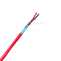 Kabel Alarm 500M 1000FT 1.0mm 18AWG 4 Inti Tanpa Pelindung CMR PVC Detektor Asap Kebakaran Keamanan Anti Intrusi BIRU Sampel