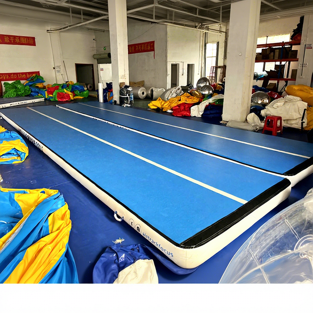 Manufacturer Custom 4m 5m 6m 8m 10m 12m Floating Inflatable Air Tumble Track Water Gymnastics Gym Mat for Sale