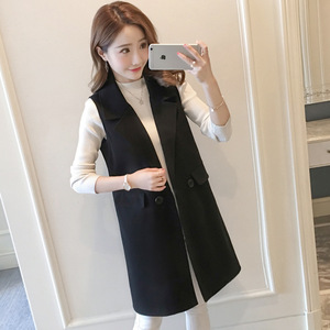 <span class=keywords><strong>Gilet</strong></span> sans manches pour <span class=keywords><strong>femme</strong></span>, coupe ajustée, col mandarin, fibre de polyester, vintage, <span class=keywords><strong>mi</strong></span>-<span class=keywords><strong>long</strong></span>, tendance - Product Image 1