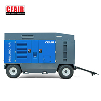 Compresseur d'air à vis diesel portable CFAIR 1600 CFM/45 M3/Min, refroidi par air, 563 KW, 17 bar, compresseurs industriels pour mines