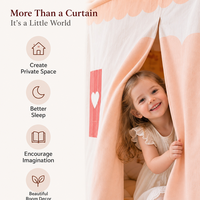 Moustiquaire suspendue 100 % coton, pliable, portable, écologique, pour lit d'enfant, grande hauteur 120 cm, motif floral pastoral, pour chambre de fille