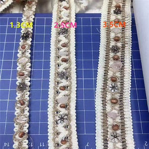 <span class=keywords><strong>Bandeau</strong></span> en corde de chanvre fait à la main de style bohème ethnique perlé accessoires uniques de vêtements dentelle de code à barres en pierre votre sangle de mode - Product Image 3