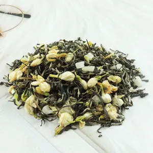 Chinese natural slimming flower fruit tea jasmine white peach green tea mixed blended fruit tea