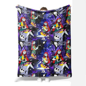 Factory Custom Design Hot Sale Digital Printed Custom Fleece <strong>Throw</strong> <strong>Halloween</strong> <strong>Blanket</strong> - Product Image 1