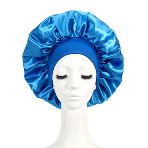 غطاء محرك حريري من الساتان من المصنع بسعر منخفض, غطاء رأس عريض ذو طبقات واحدة للنساء ، تصميم كبير بأسعار مخفضة مع عصابة رأس - Product Image 2