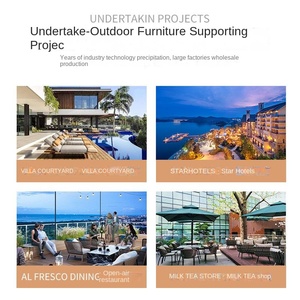 Conjunto de Mesa y Sillas para Exterior, Resistentes al Sol y al Agua, de Plástico y Madera, Diseño Simple y Creativo, para Patio, Balcón, Comedor Casual al Aire Libre - Product Image 4