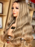 SHY 13x5 Perruque Lace Front HD sans colle, Cheveux Humains Bruts, Couleur Personnalisée Salon, Ligne de Cheveux Ondulée Pré-épilée, OEM ODM