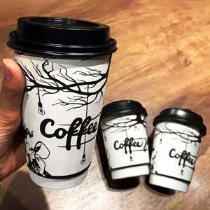 6 온스 이중벽 생분해성 종이 커피 컵 일회용 주로 차 & 커피에 사용