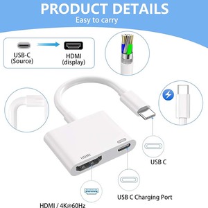 Cable Adaptador USB C a HDTV Tipo C PD de Macho a Hembra 4K 60Hz para MacBook <span class=keywords><strong>Pro</strong></span>, iPad, iPhone 15, 16 <span class=keywords><strong>Pro</strong></span> Max, <span class=keywords><strong>Samsung</strong></span> S23, Surface <span class=keywords><strong>Book</strong></span> <span class=keywords><strong>3</strong></span> - Product Image 3