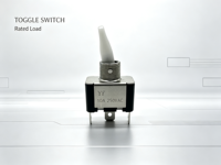 Sakelar Toggle Logam 2 Terminal ON-OFF 2 Pin 250V 15A AC IP15 dengan Sakelar Rocker 12mm