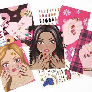 Cadeaux créatifs et amusants pour filles : Autocollants amovibles pour ongles, livre de maquillage et de déguisement, autocollants pour ongles pour filles, livres de coloriage - Product Image 5