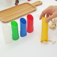 Food Grade Siliconen Knoflook Dunschiller Koken Gereedschap Kleurrijke Thuis Siliconen Handleiding Knoflook Dunschiller