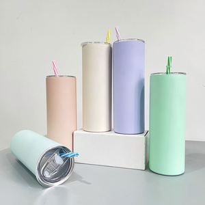 Venta al por mayor desde almacén en EE. UU.: Vasos de sublimación en blanco de 10oz, 20oz, 30oz, color macarrón mate, para sublimación - Product Image 2