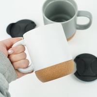 Mug de voyage classique en céramique avec base en liège antidérapante pour le bureau, les affaires, les cadeaux d'entreprise - Vente en gros promotionnelle