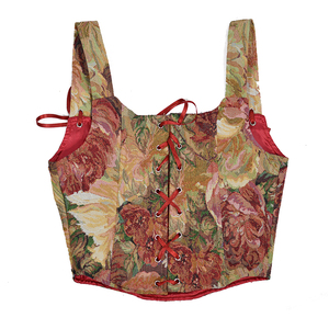 Mignon Double Petit Gilet Poitrine <span class=keywords><strong>Top</strong></span> Papillon Bandoulière Corset <span class=keywords><strong>Noeud</strong></span> Encre Chrysanthème Fishbone Corset Taille <span class=keywords><strong>Bustier</strong></span> <span class=keywords><strong>Top</strong></span> - Product Image 2