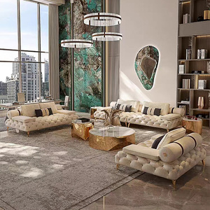 Divano Super grande di fascia alta italiano Super profondo salotto ampio divano da soggiorno Set di divani componibili in pelle moderna di lusso - Product Image 5